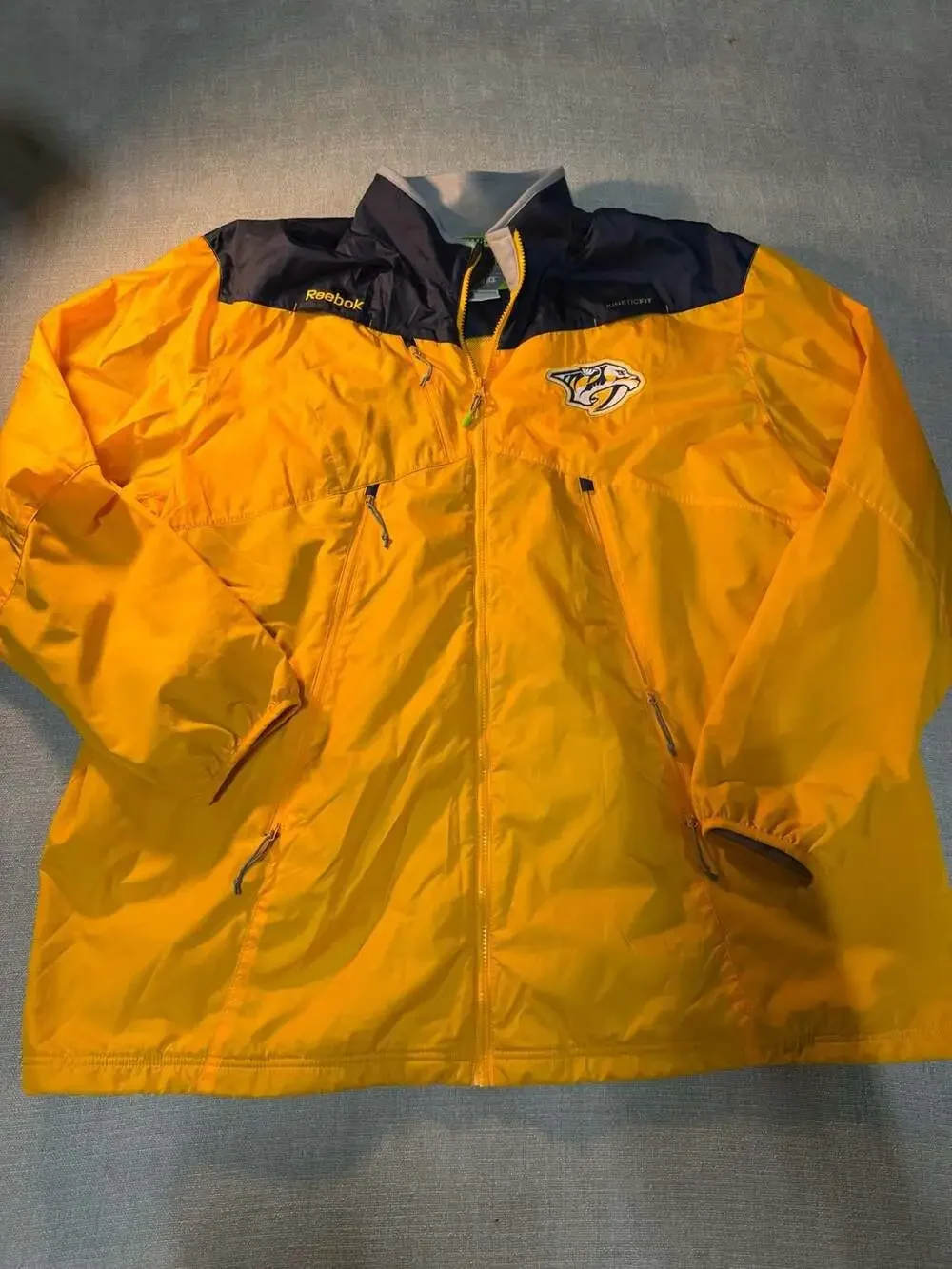 Reebok Nashville Predators Center Ice Collection Kinetic Fit Full Zip Jacket